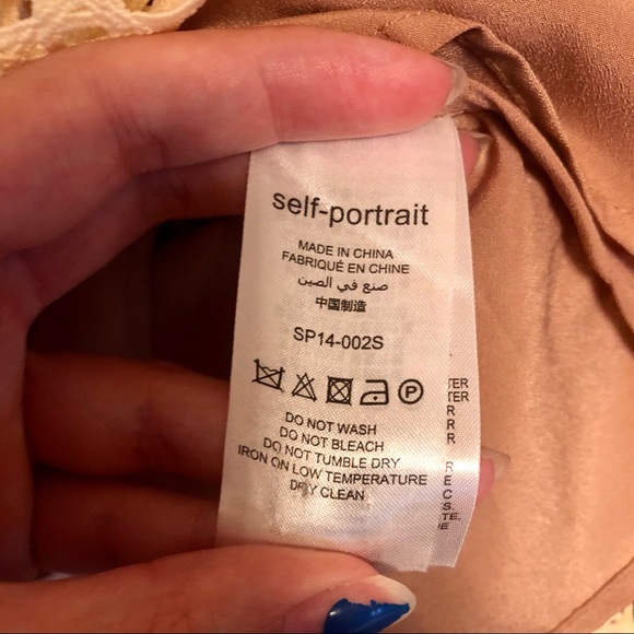 Self Portrait Crosshatch Paneled Mini Dress Yellow - Picture 6 of 9